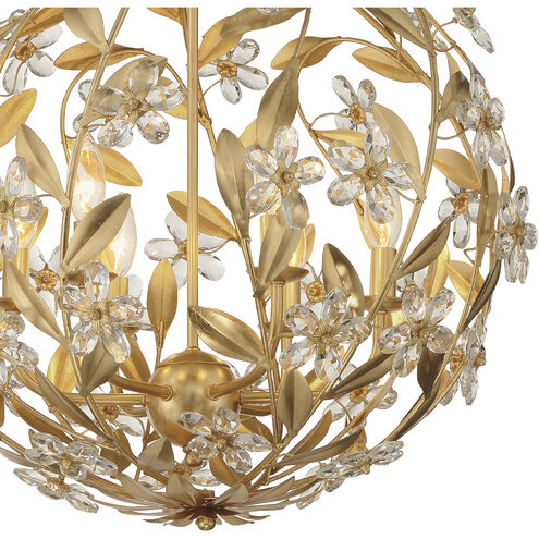 Marselle 6 Light 22 inch Antique Gold Chandelier Ceiling Light