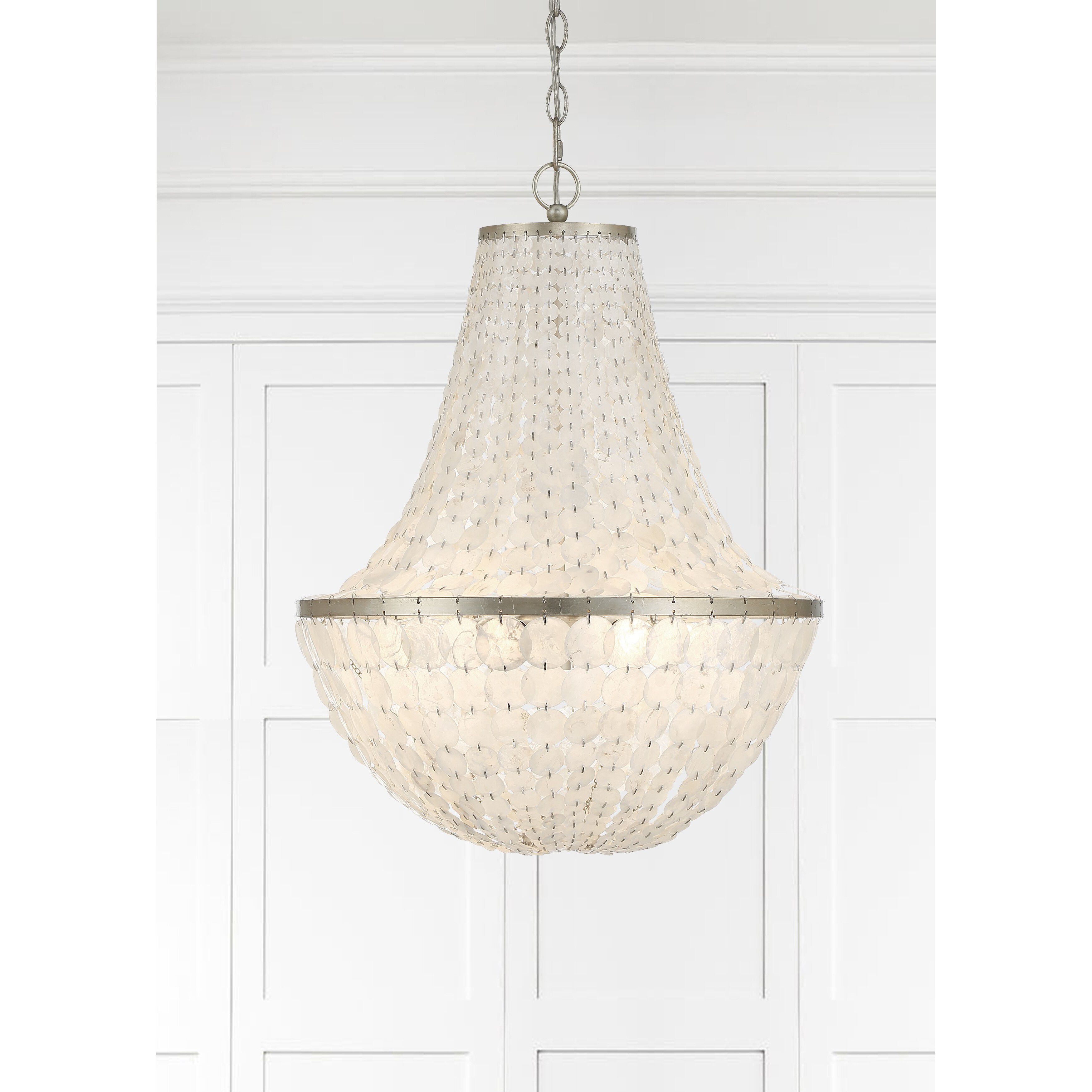 Brielle 6 Light 18 inch Antique Silver Chandelier Ceiling Light