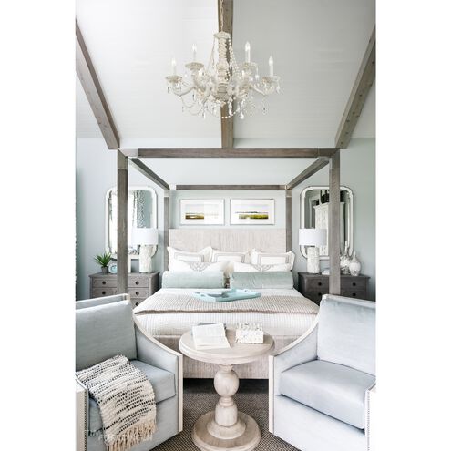 Paris Market 6 Light 28 inch Antique White Chandelier Ceiling Light in Clear Hand Cut