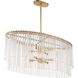Bleecker 8 Light 36 inch Antique Gold Chandelier Ceiling Light