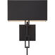 Alston Sconce Wall Light in Matte Black with White