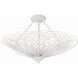 Doral 6 Light 24 inch Matte White Semi Flush Ceiling Light