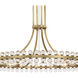 Clover 12 Light 28.75 inch Aged Brass Chandelier Ceiling Light