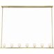 Aragon 7 Light 56 inch Soft Brass Chandelier Ceiling Light in White