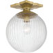 Orly 1 Light 10 inch Aged Brass Semi Flush Ceiling Light