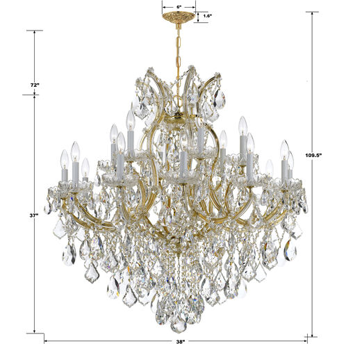 Maria Theresa 19 Light 38 inch Gold Chandelier Ceiling Light in Clear Italian