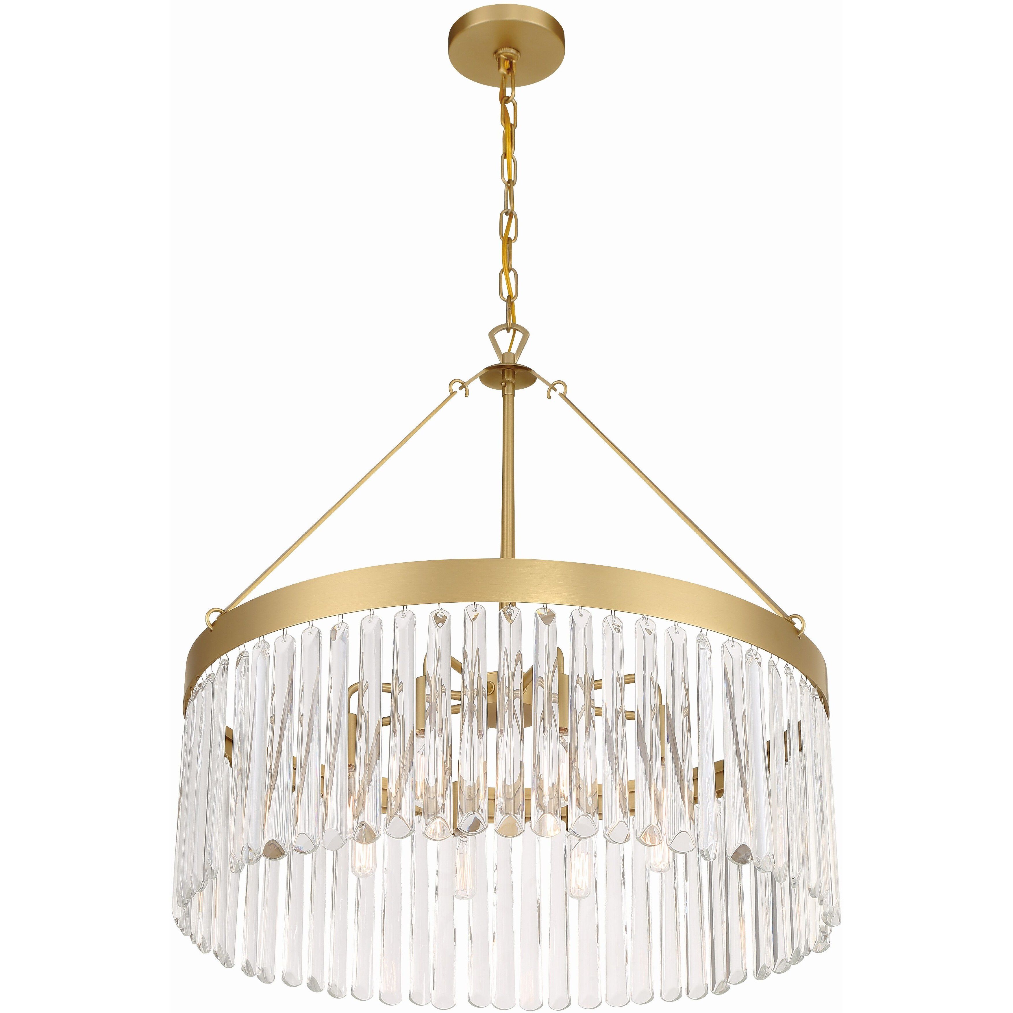 Emory 8 Light 24 inch Modern Gold Chandelier Ceiling Light