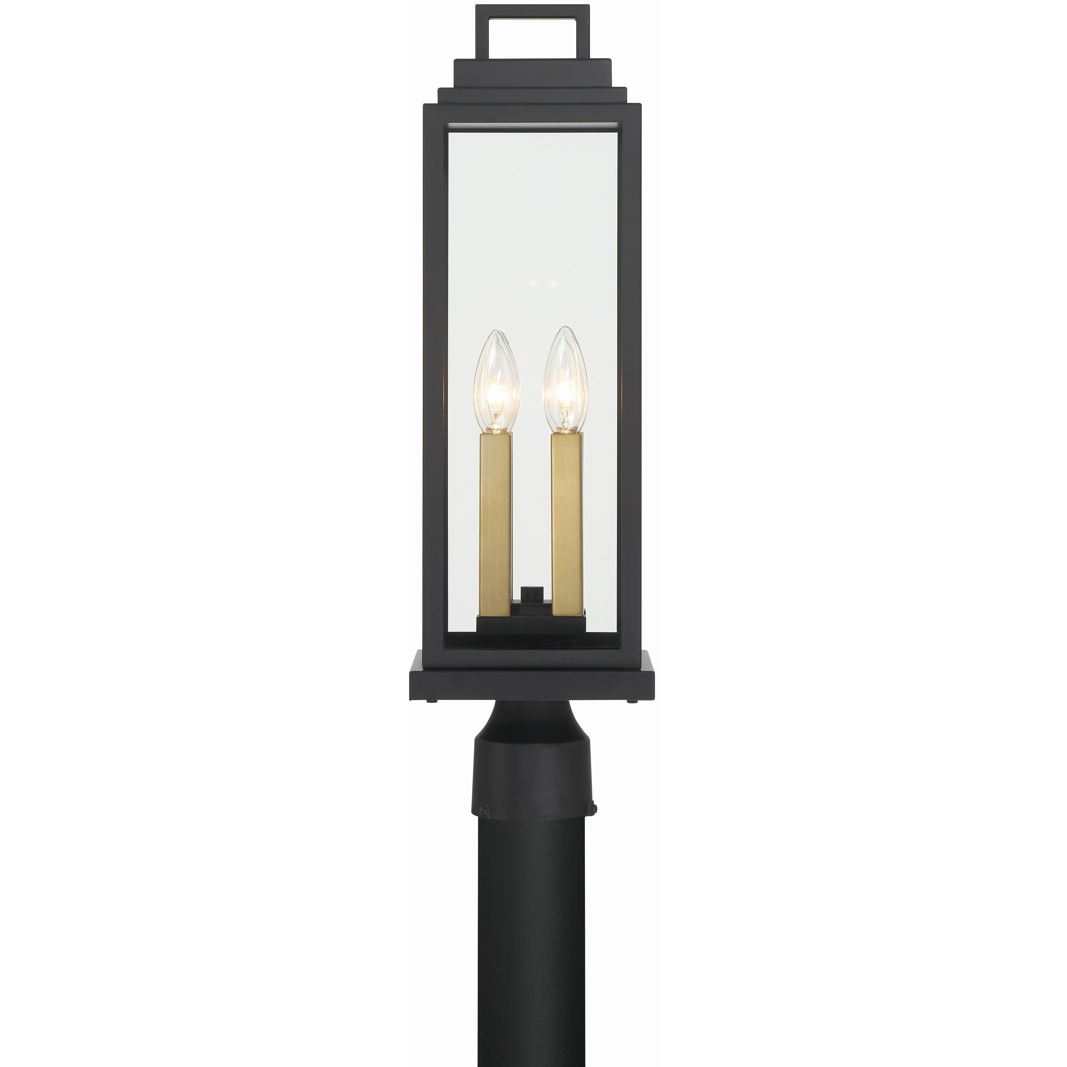 Aspen 4 Light 22 inch Matte Black Outdoor Post