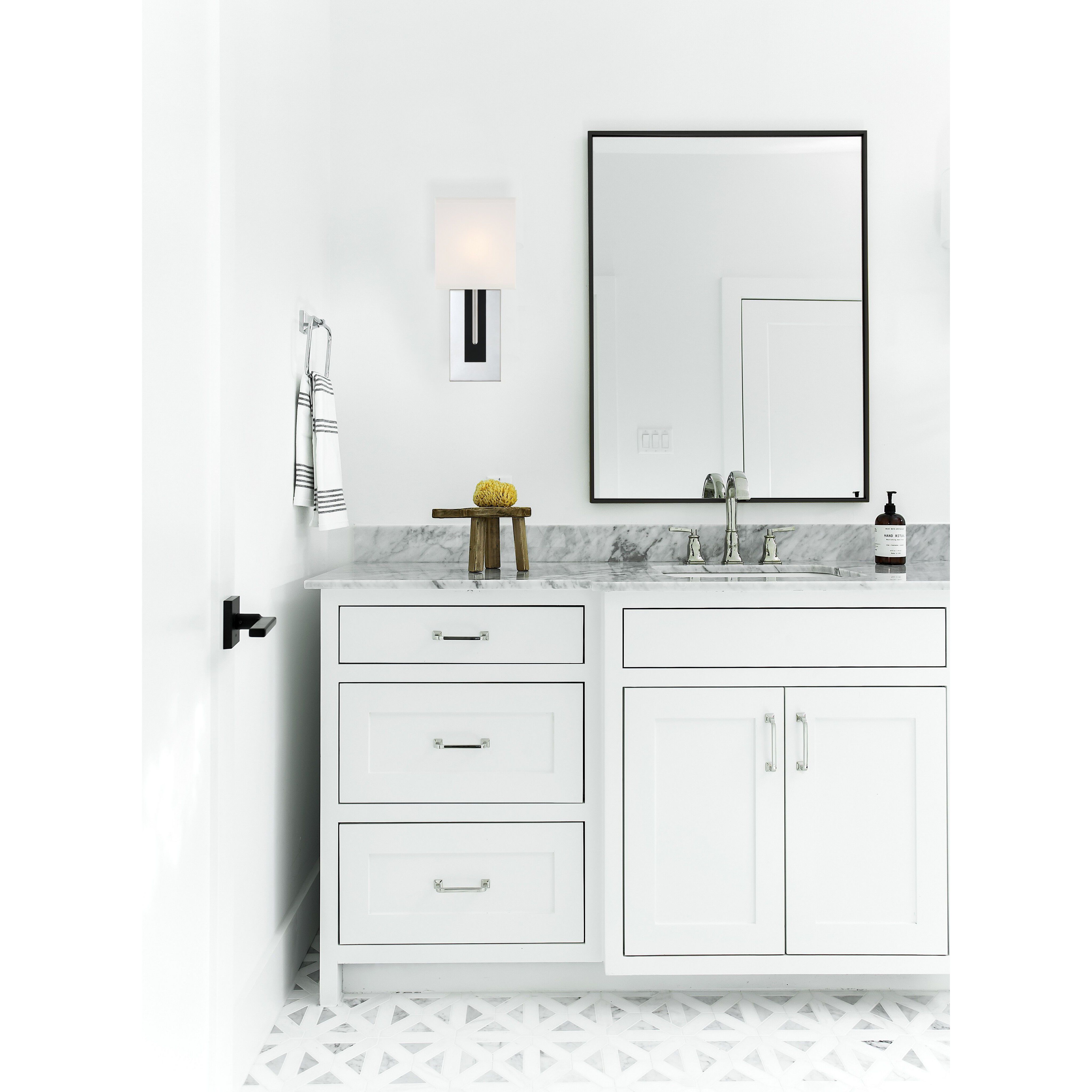 Brent 1 Light 6.5 inch Polished Nickel and Black Forged ADA Sconce Wall Light