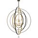 Luna 12 Light 60 inch English Bronze and Antique Gold Chandelier Ceiling Light