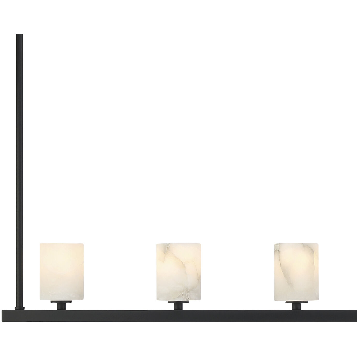 Aragon 7 Light 56 inch Matte Black Linear Chandelier Ceiling Light