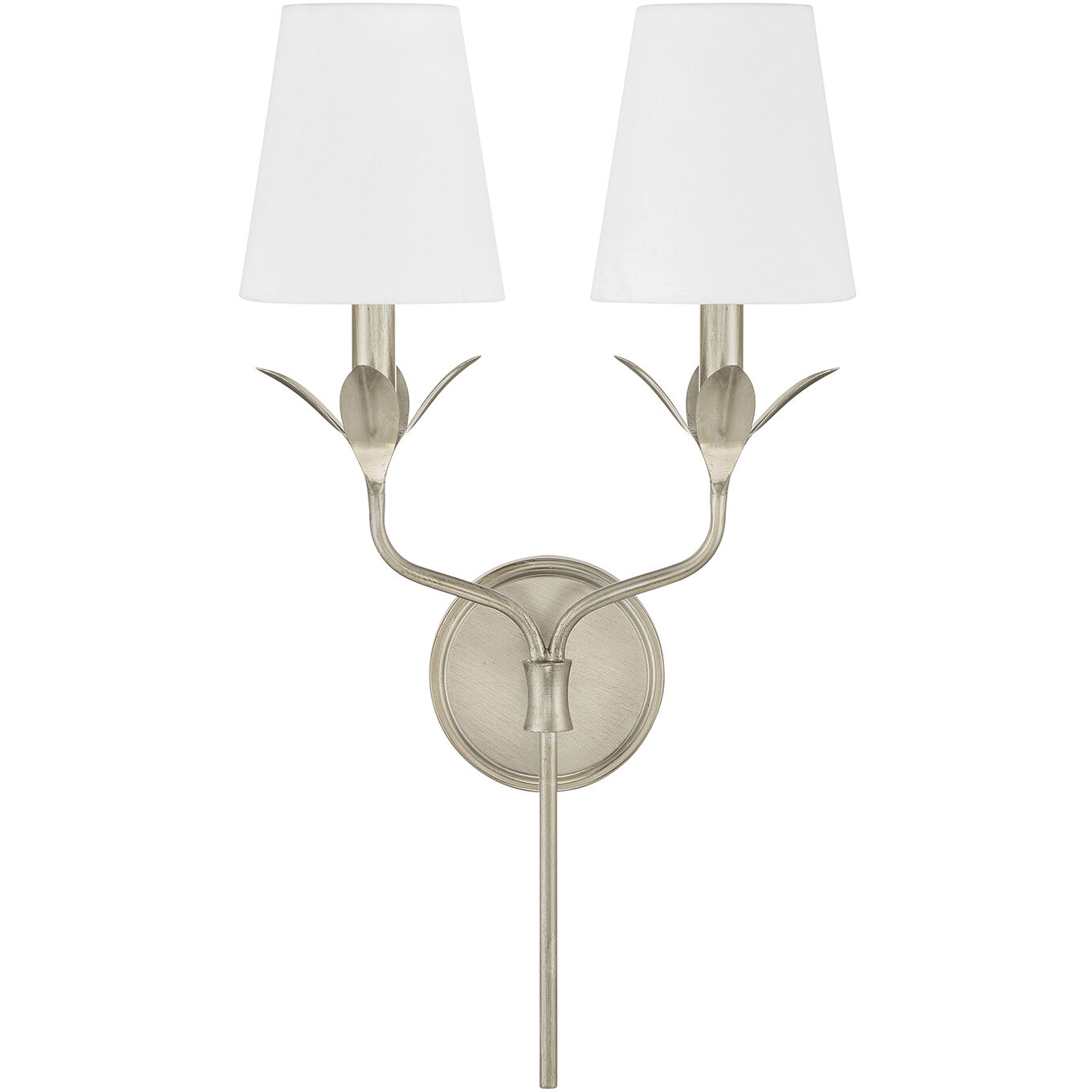 Broche Sconce Wall Light in Antique Silver