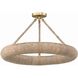 Oakley 1 Light 24 inch Soft Gold Semi Flush Ceiling Light