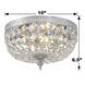Waltham 2 Light 10 inch Polished Chrome Flush Ceiling Light in Clear Italian