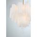 Addis 6 Light 19.75 inch Aged Brass Chandelier Ceiling Light in Tronchi Glass White