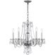 Traditional Crystal 5 Light 21 inch Polished Chrome Chandelier Ceiling Light in Clear Hand Cut