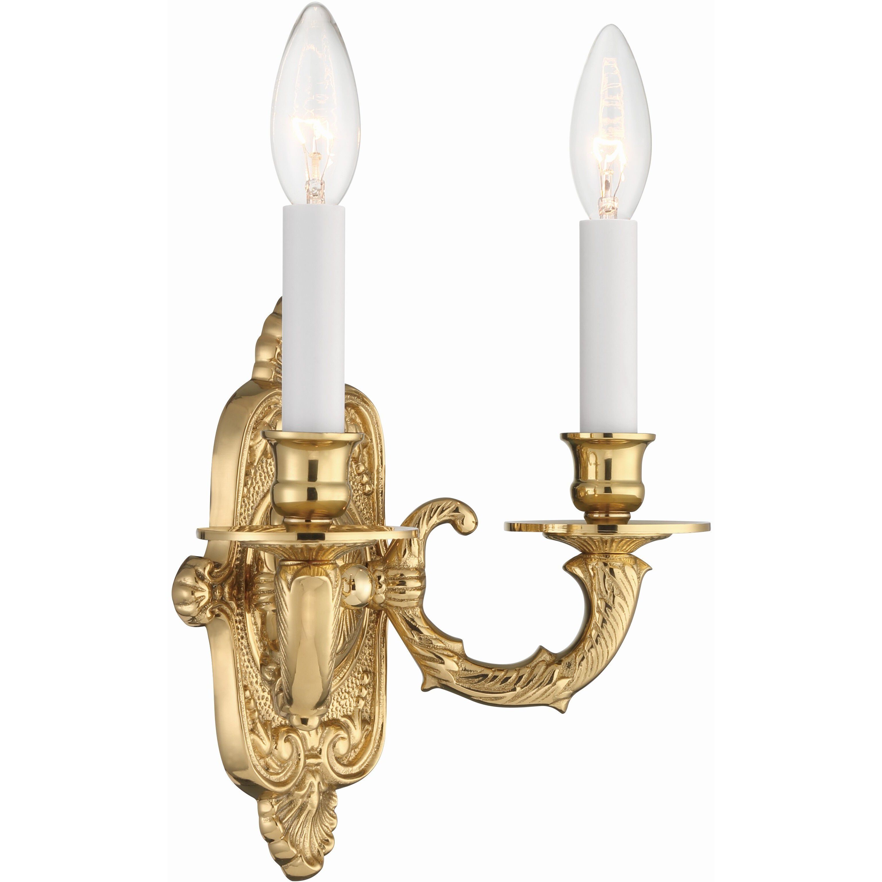 Marlowe Bath Wall Light in Polished Brass