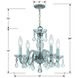 Traditional Crystal 4 Light 15 inch Polished Chrome Mini Chandelier Ceiling Light in Clear Swarovski Strass
