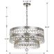 Perla 5 Light 21.75 inch Antique Silver Chandelier Ceiling Light