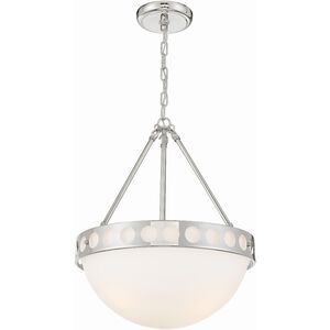 Kirby 3 Light 18 inch Polished Nickel Chandelier Ceiling Light