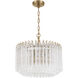 Lofton 5 Light 18 inch Aged Brass Chandelier Ceiling Light