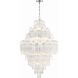 Addis 20 Light 31.5 inch Polished Chrome Chandelier Ceiling Light in Tronchi Glass Clear