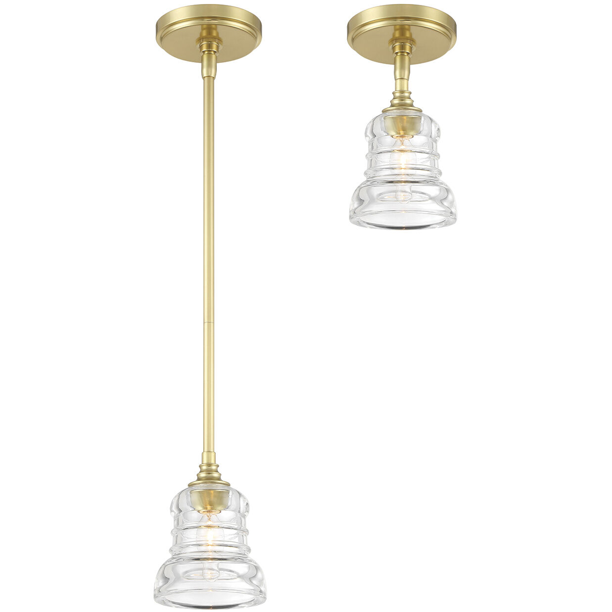 Gregory 1 Light 5 inch Aged Brass Mini Pendant Ceiling Light
