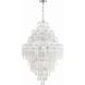 Addis 20 Light 31.5 inch Polished Chrome Chandelier Ceiling Light in Tronchi Glass Clear