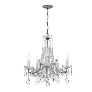 Maria Theresa 5 Light 20 inch Polished Chrome Chandelier Ceiling Light