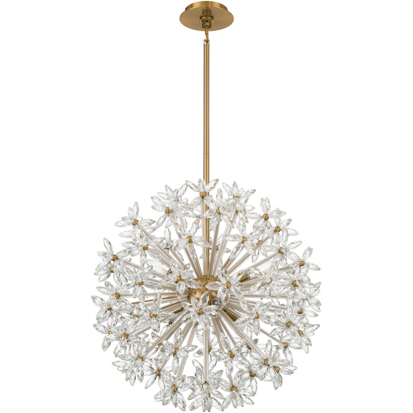 Adley 6 Light 23.75 inch Aged Brass Chandelier Ceiling Light