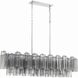 Addis 14 Light 51.75 inch Polished Chrome Chandelier Ceiling Light in Tronchi Glass Smoke