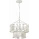 Tiana 1 Light 15.5 inch Matte White Chandelier Ceiling Light