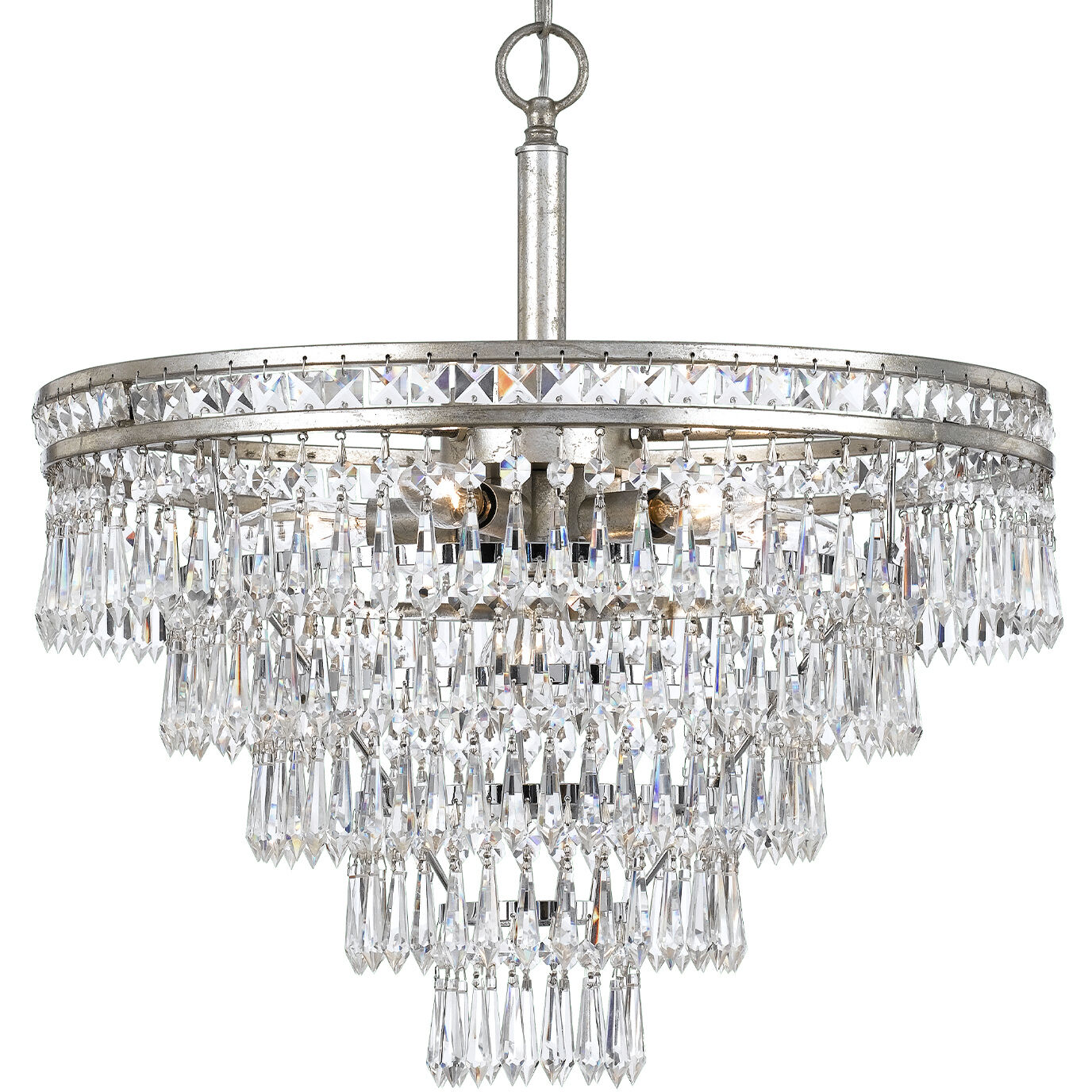 Mercer 7 Light 20 inch Olde Silver Chandelier Ceiling Light