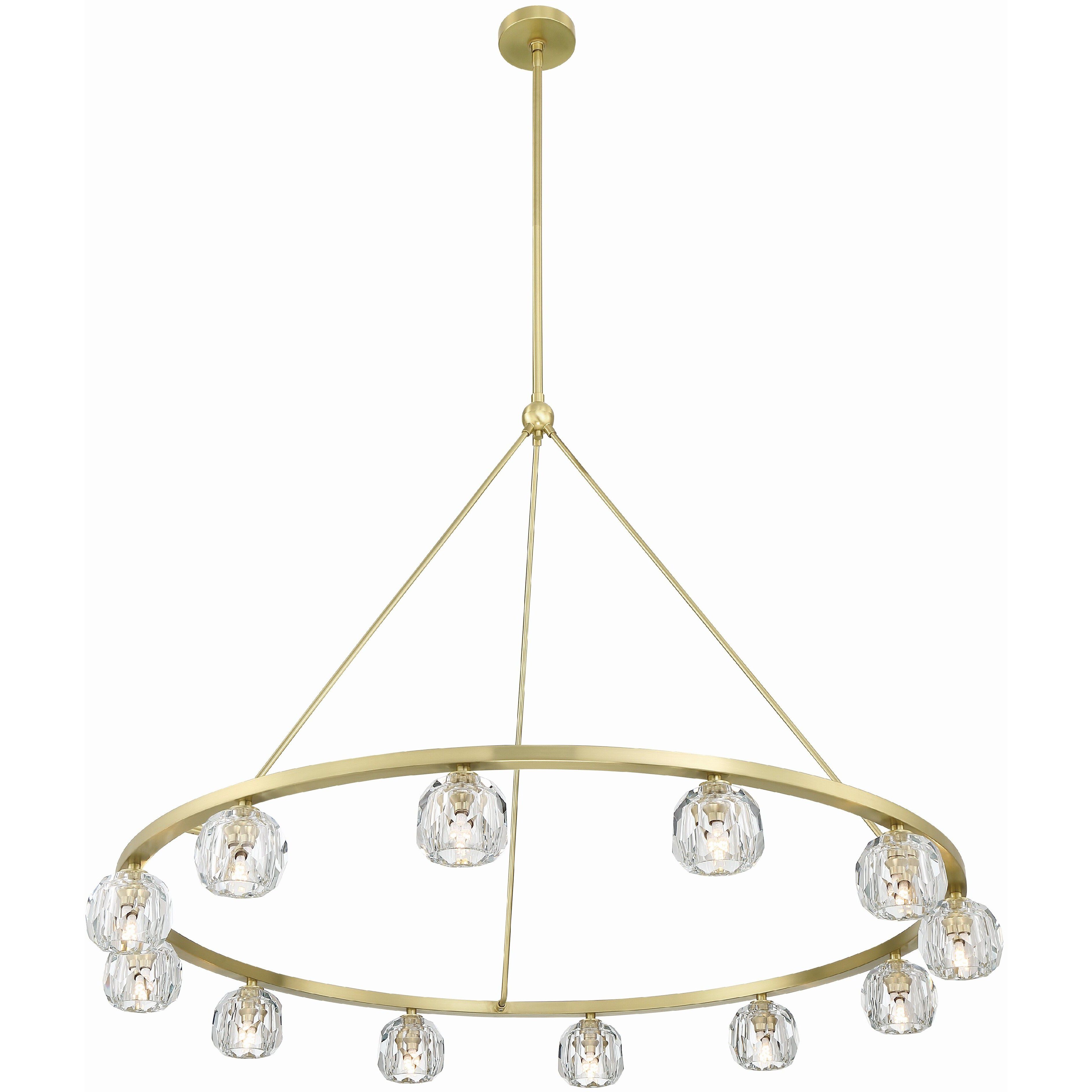Aragon 12 Light 48 inch Soft Brass Chandelier Ceiling Light