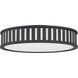 Kendal 4 Light 22.5 inch Black Forged Flush Ceiling Light