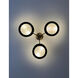 Kendal 6 Light 29.25 inch Vibrant Gold and Black Forged Semi Flush Ceiling Light