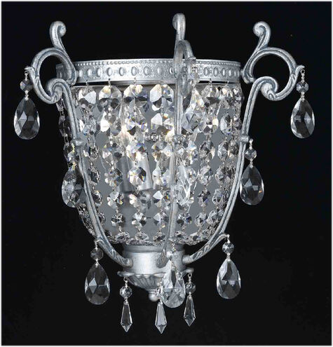 Signature 2 Light 14 inch Antique Silver Wall Sconce Wall Light