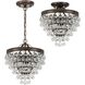 Calypso 3 Light 13 inch Vibrant Bronze Chandelier Ceiling Light