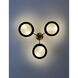 Kendal 6 Light 29.25 inch Vibrant Gold and Black Forged Flush/Semi Flush Ceiling Light