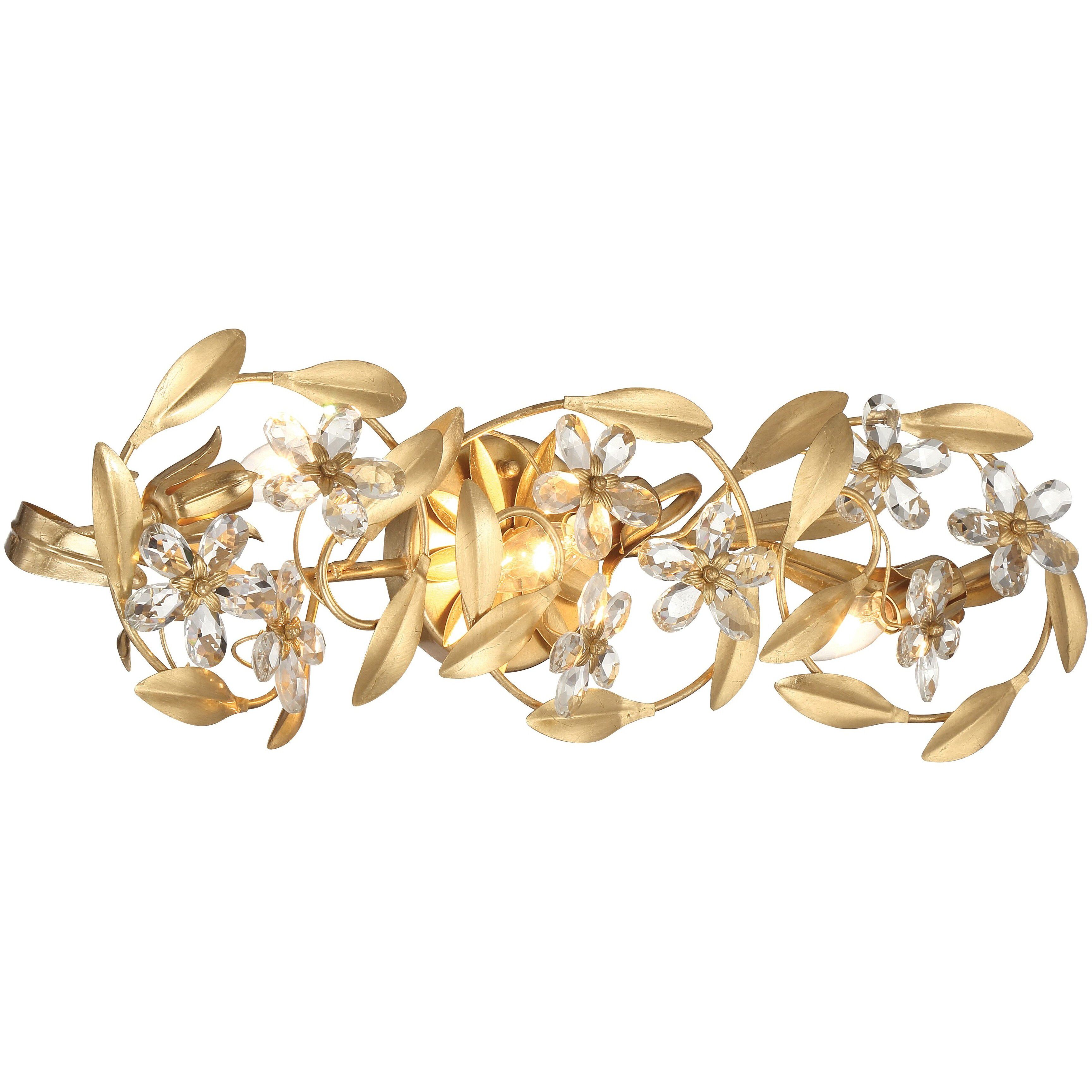 Marselle Bath Vanity Light Wall Light in Antique Gold