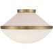 Xander 2 Light 16.25 inch Vibrant Gold Flush Ceiling Light in Vibrant Gold and Blush