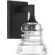 Gregory 1 Light 5.75 inch Matte Black Bath Wall Sconce Wall Light
