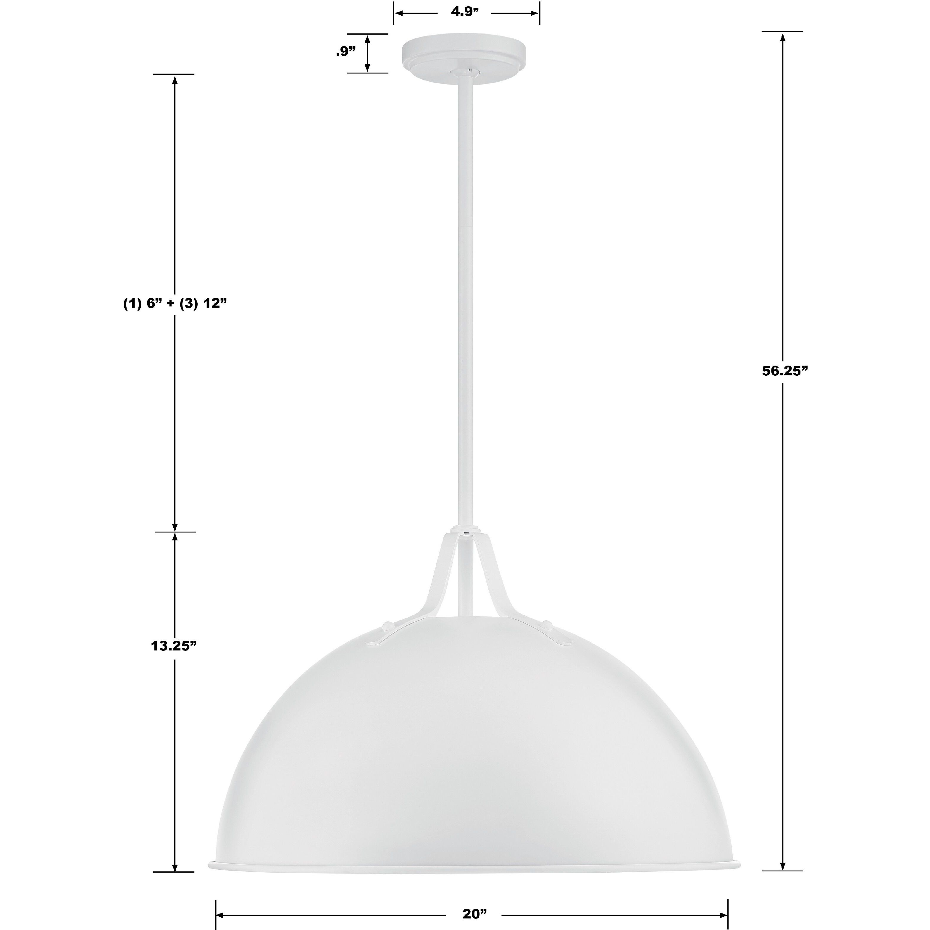 Soto Pendant Ceiling Light in White