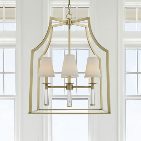 Baxter 4 Light 22 inch Aged Brass Chandelier Ceiling Light