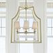 Baxter 4 Light 22 inch Aged Brass Chandelier Ceiling Light