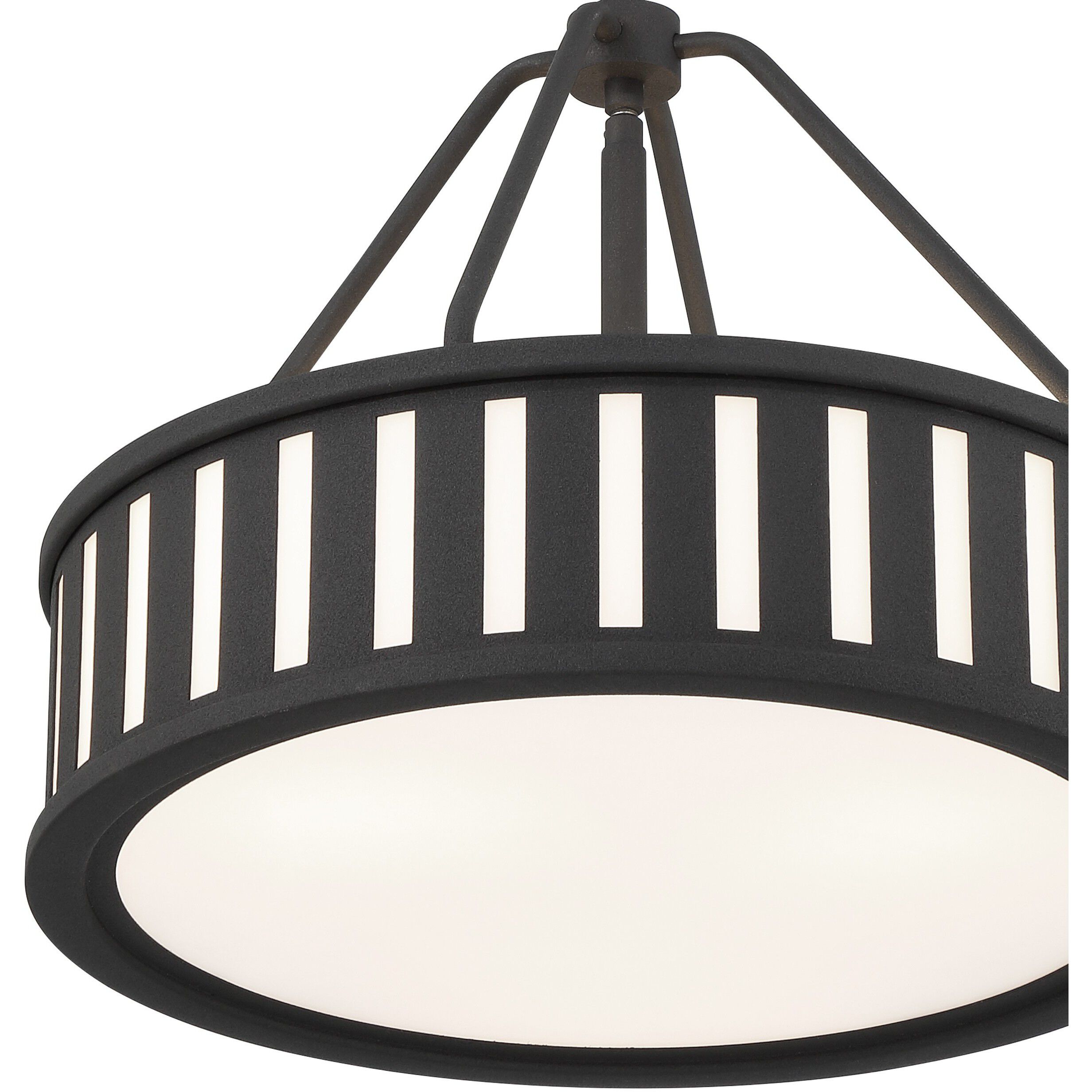 Kendal 3 Light 15.5 inch Black Forged Mini Chandelier Ceiling Light