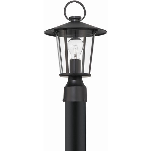 Andover 1 Light 14.5 inch Matte Black Outdoor Post in Clear