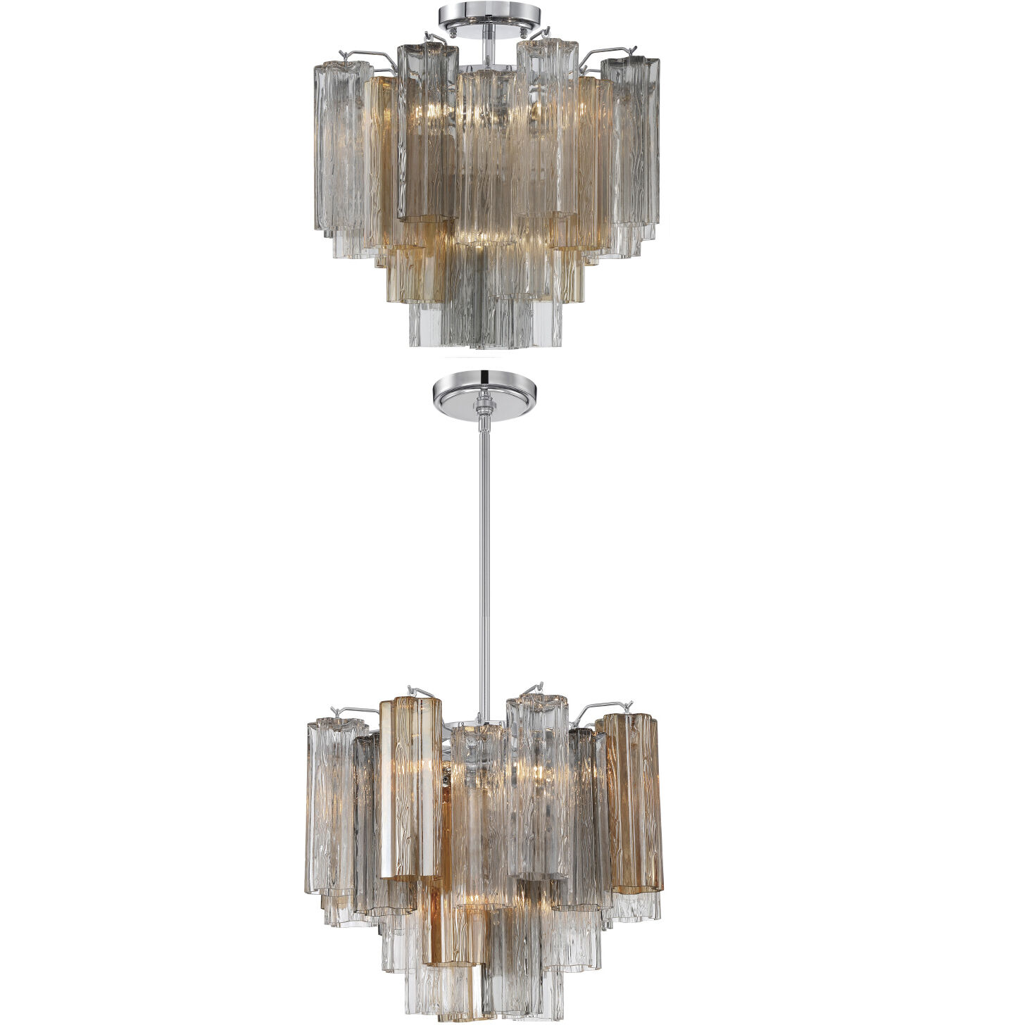 Addis 4 Light 17.75 inch Polished Chrome Semi Flush Ceiling Light in Autumn