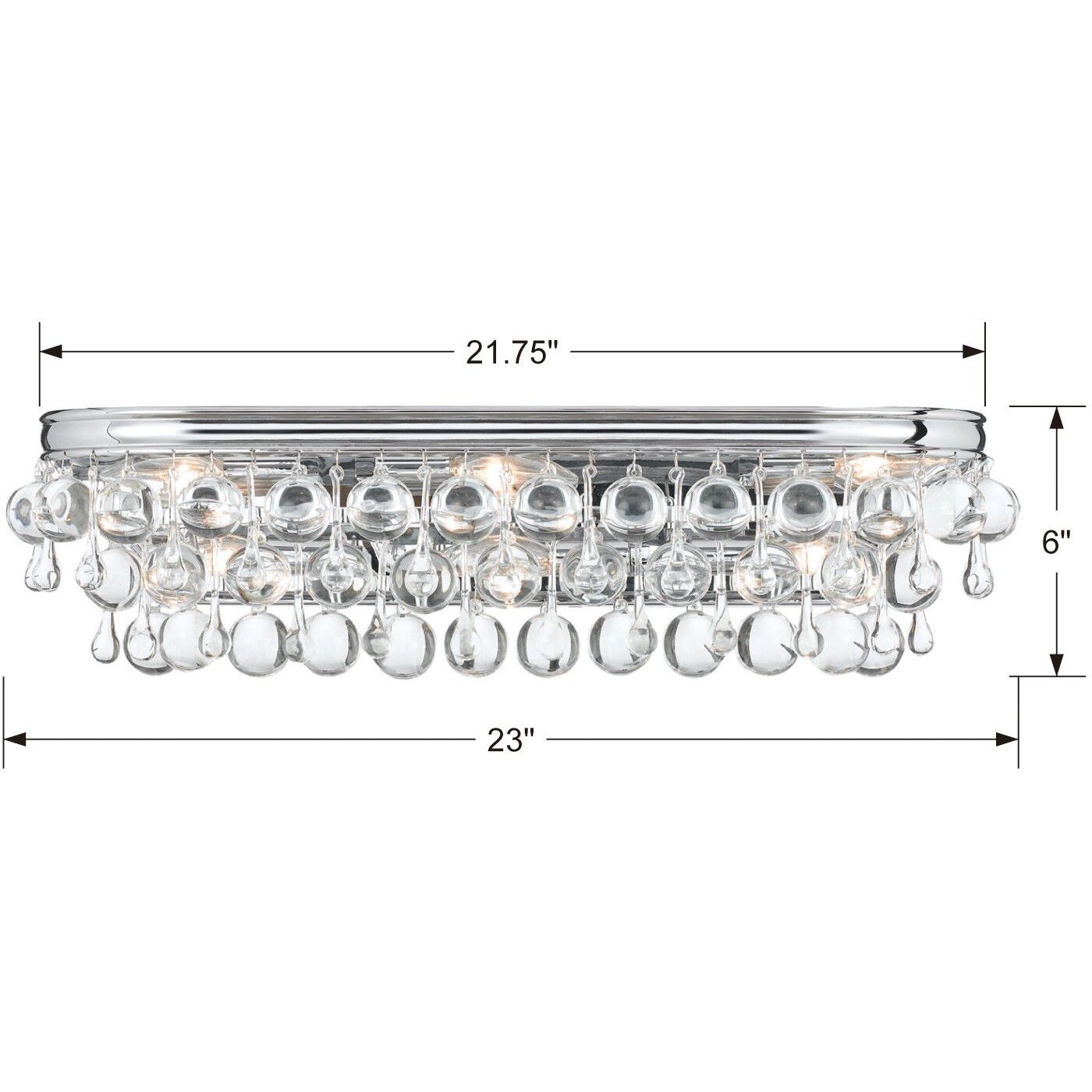 Calypso Bath Vanity Light Wall Light in Polished Chrome