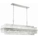 Hayes 16 Light 50 inch Polished Nickel Linear Chandelier Ceiling Light